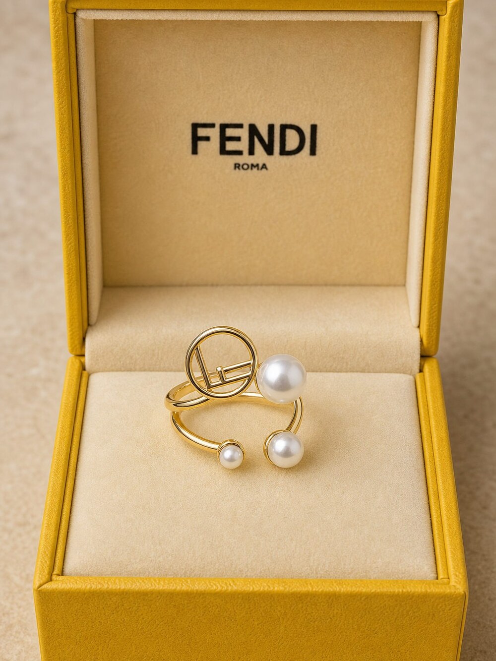 Fendi Modern Designer Ring Style 3 | New with Box